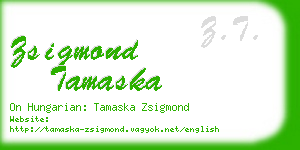 zsigmond tamaska business card